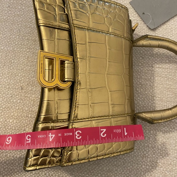 Balenciaga Hourglass Top Handle Bag Crocodile Embossed Leather XS Missing Strap. - Picture 3 of 15